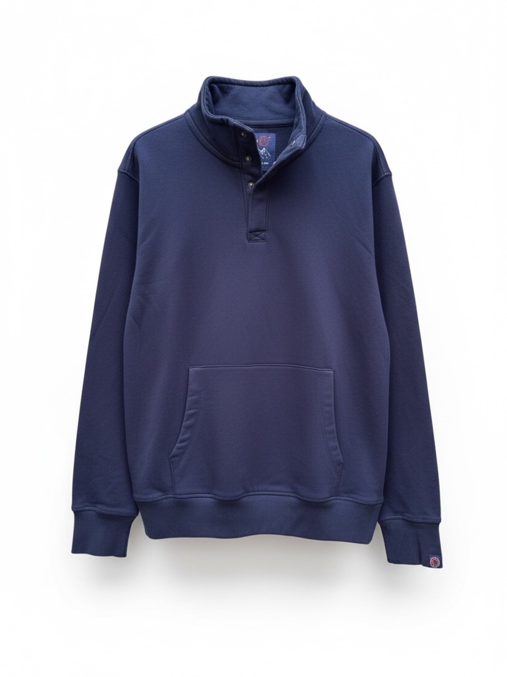 Free Planet Navy Quarter-Snap Pullover Sweatshirt size Large